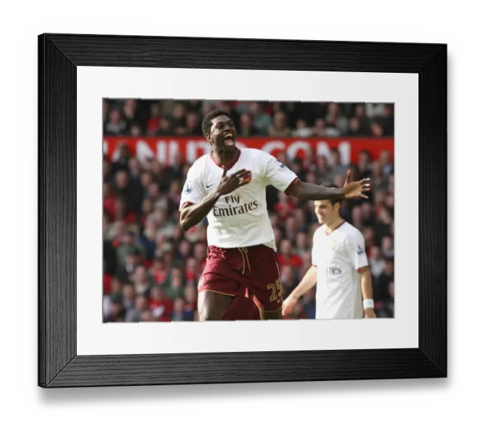 Framed Print : Adebayor's Thriller: Arsenal's Comeback at Old Trafford (2:1) Framed Print : Adebayor's Thriller: Arsenal's Comeback at Old Trafford (2:1)
