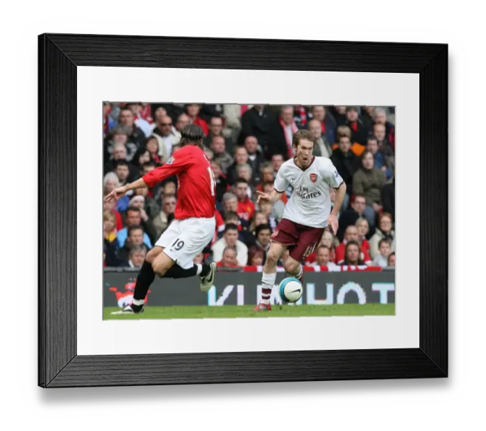 Framed Print : Clash of Stars: Hleb vs. Pique in the Manchester Derby, Arsenal vs. Manchester United, 2008 Framed Print : Clash of Stars: Hleb vs. Pique in the Manchester Derby, Arsenal vs. Manchester United, 2008