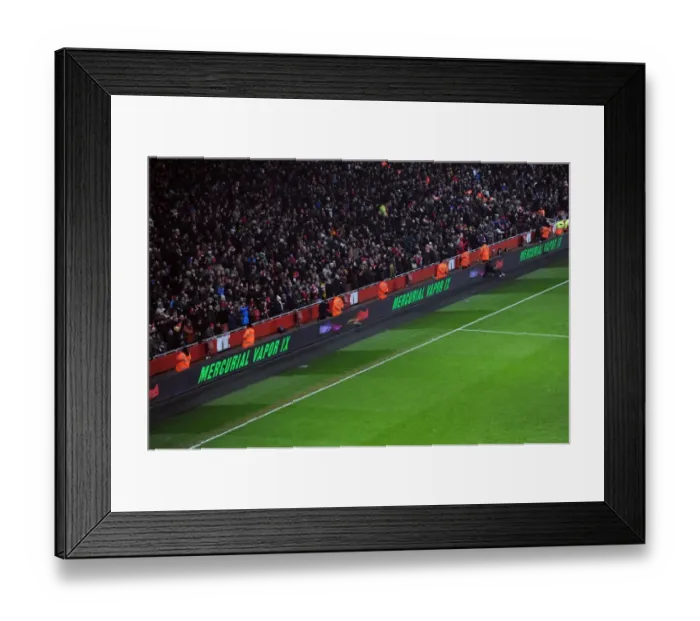 Framed Print : Nike ad boards. Arsenal 5: 1 West Ham United. Barclays Premier League. Emirates Stadium, 23 / 1 / 13 Framed Print : Nike ad boards. Arsenal 5: 1 West Ham United. Barclays Premier League. Emirates Stadium, 23 / 1 / 13