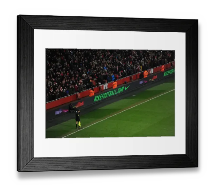 Framed Print : Arsenal's Dominant Victory: 5-1 Over West Ham United in Barclays Premier League at Emirates Stadium (Nike Ad Boards) Framed Print : Arsenal's Dominant Victory: 5-1 Over West Ham United in Barclays Premier League at Emirates Stadium (Nike Ad Boards)
