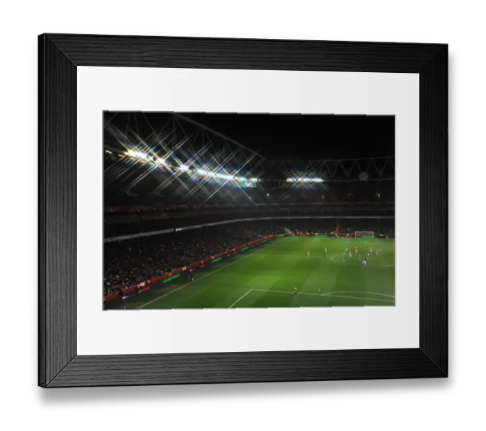 Framed Print : Arsenal 5-1 West Ham United: Nike Ad Banners from Emirates Stadium, Barclays Premier League, 23rd January 2013