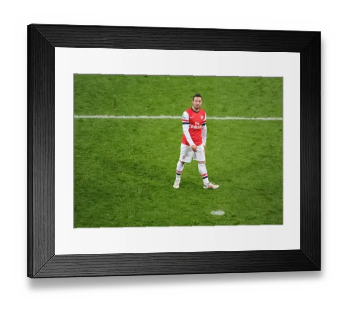 Framed Print : Santi Cazorla: Arsenal Star in Action Against West Ham United, Premier League 2012-13