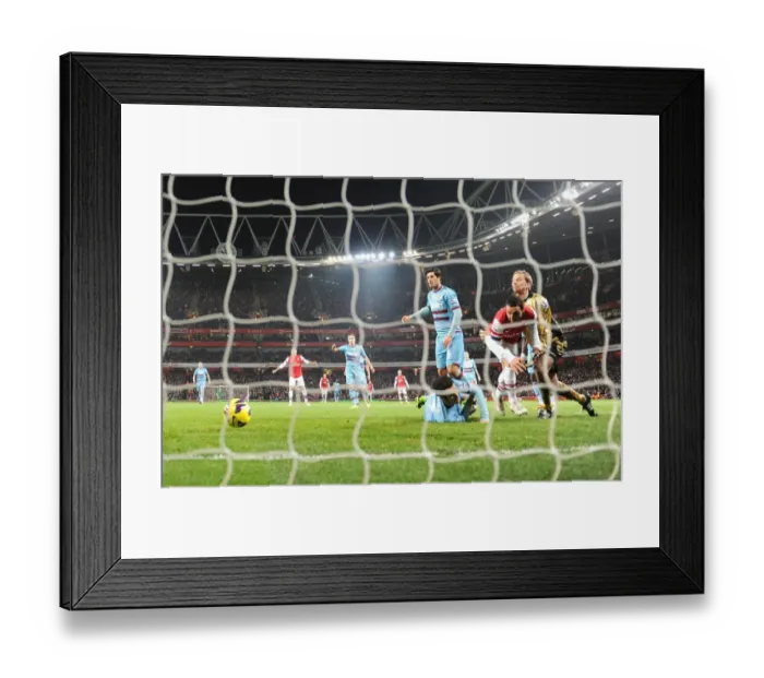 Framed Print : Santi Cazorla's Game-Changing Backheel Goal: Arsenal vs. West Ham United (2012-13)