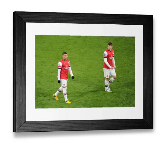 Framed Print : Arsenal's Oxlade-Chamberlain and Ramsey in Action against West Ham United, Premier League 2012-13 Framed Print : Arsenal's Oxlade-Chamberlain and Ramsey in Action against West Ham United, Premier League 2012-13