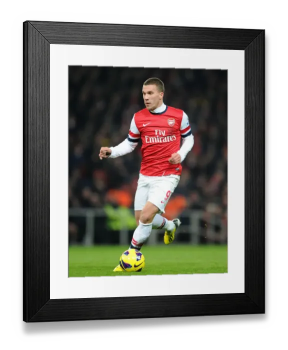 Framed Print : Lukas Podolski in Action: Arsenal vs West Ham United, Premier League 2012-13 Framed Print : Lukas Podolski in Action: Arsenal vs West Ham United, Premier League 2012-13