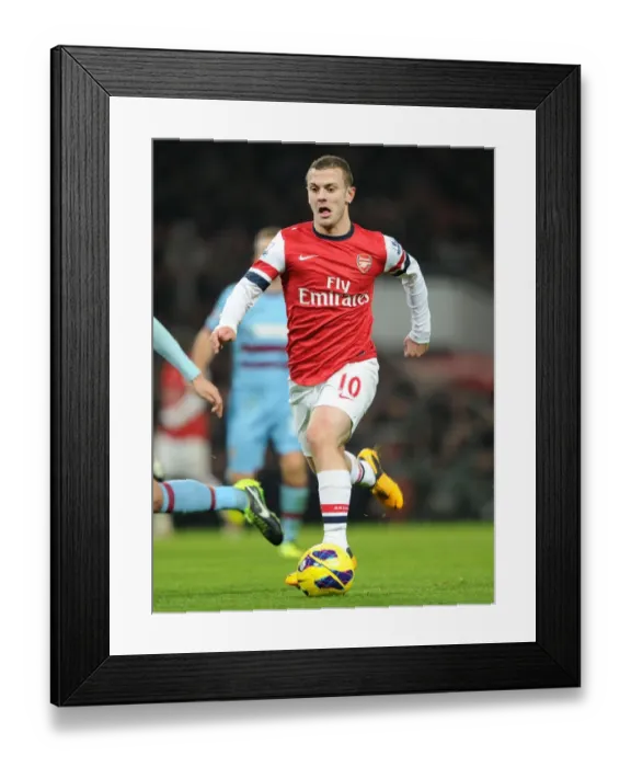 Framed Print : Jack Wilshere: Arsenal vs West Ham United, Premier League 2012-13