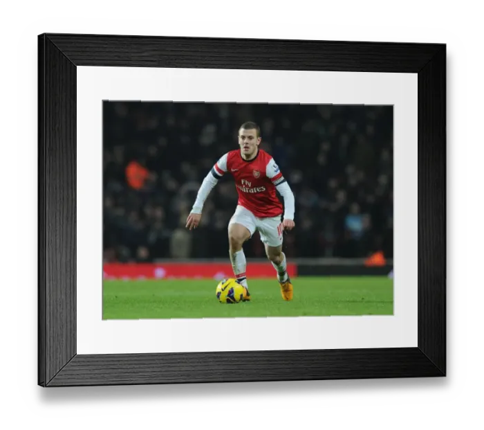 Framed Print : Arsenal's Jack Wilshere Battles for Possession against West Ham, Premier League 2012-13