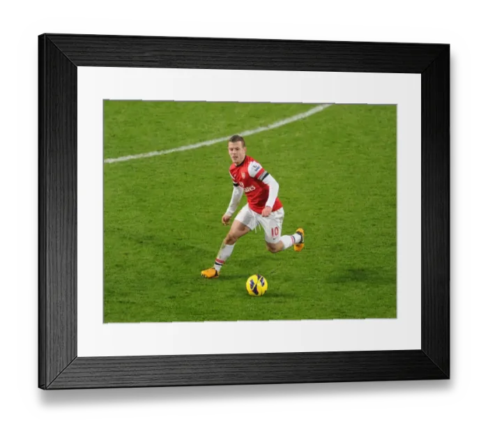 Framed Print : Jack Wilshere: Arsenal Star in Action Against West Ham United, Premier League 2012-13