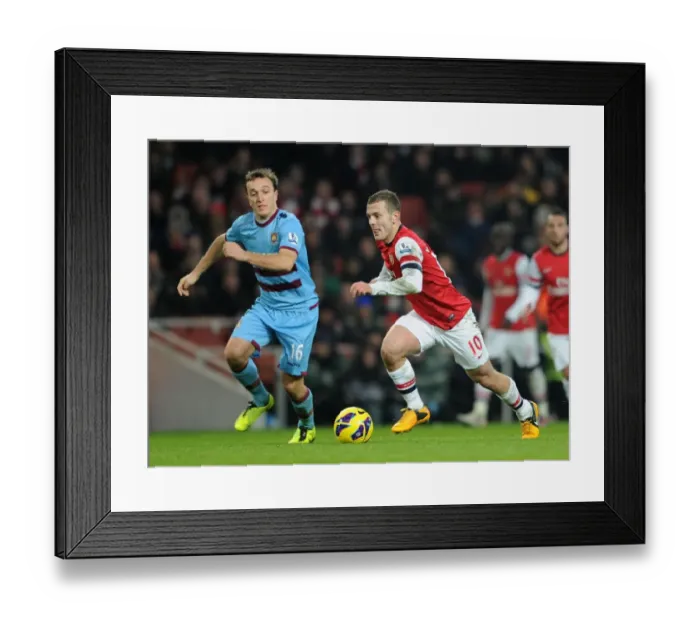 Framed Print : Intense Rivalry: Wilshere vs. Noble - Arsenal vs. West Ham Showdown