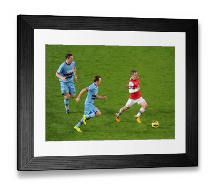 Framed Print : Jack Wilshere Outruns Noble and Nolan: Arsenal vs West Ham United, Premier League 2012-13 Framed Print : Jack Wilshere Outruns Noble and Nolan: Arsenal vs West Ham United, Premier League 2012-13