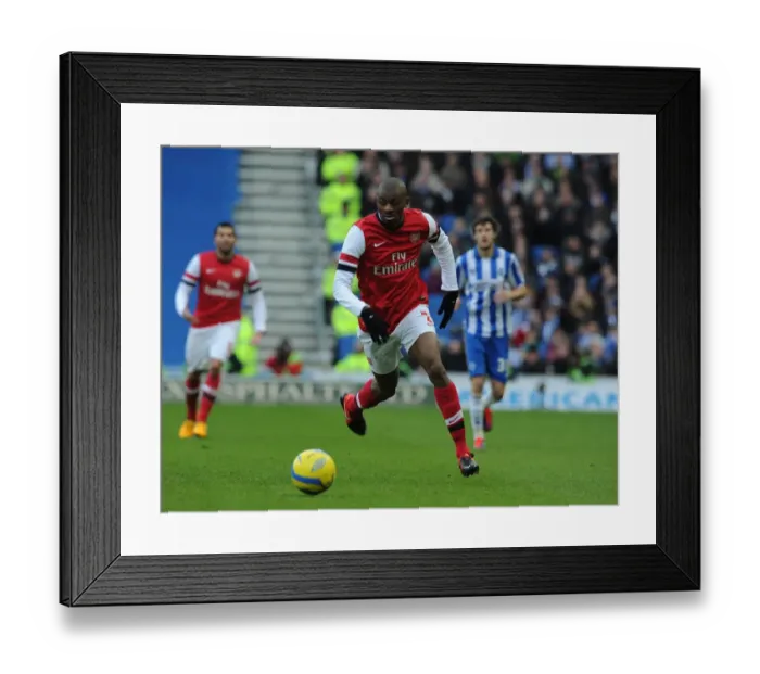 Framed Print : Abou Diaby (Arsenal). Brighton & Hove Albion 2: 3 Arsenal. FA Cup 4th Round. The AMEX Stadium
