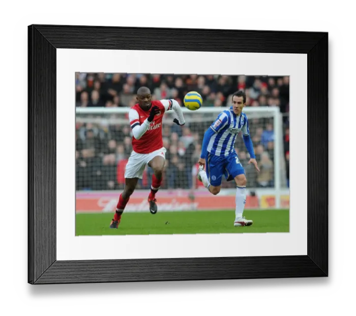 Framed Print : Abou Diaby Outsmarts David Lopez: FA Cup Clash between Arsenal and Brighton Framed Print : Abou Diaby Outsmarts David Lopez: FA Cup Clash between Arsenal and Brighton