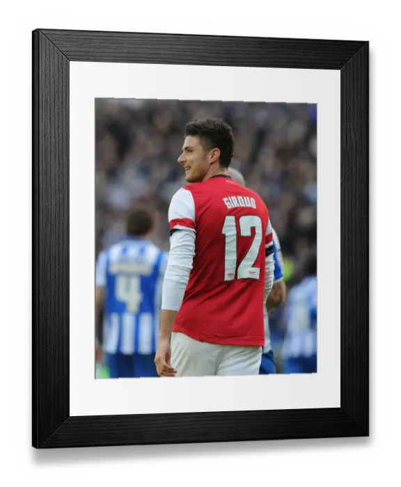 Framed Print : Olivier Giroud in Action: Arsenal vs. Brighton & Hove Albion, FA Cup 2012-13 Framed Print : Olivier Giroud in Action: Arsenal vs. Brighton & Hove Albion, FA Cup 2012-13