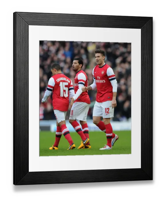 Framed Print : Olivier Giroud Scores First Goal: Brighton & Hove Albion vs. Arsenal, FA Cup 2012-13