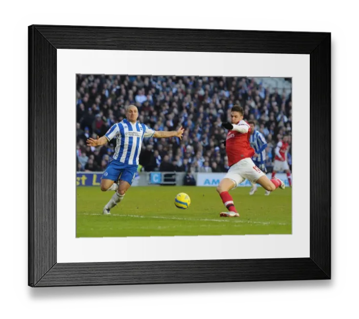 Framed Print : Olivier Giroud Scores Past Adam El-Abd: Arsenal's FA Cup Victory over Brighton & Hove Albion (2013) Framed Print : Olivier Giroud Scores Past Adam El-Abd: Arsenal's FA Cup Victory over Brighton & Hove Albion (2013)