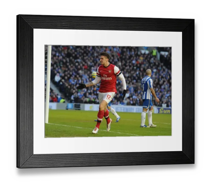 Framed Print : Olivier Giroud Scores Brace: Arsenal Triumphs Over Brighton in FA Cup Fourth Round Framed Print : Olivier Giroud Scores Brace: Arsenal Triumphs Over Brighton in FA Cup Fourth Round
