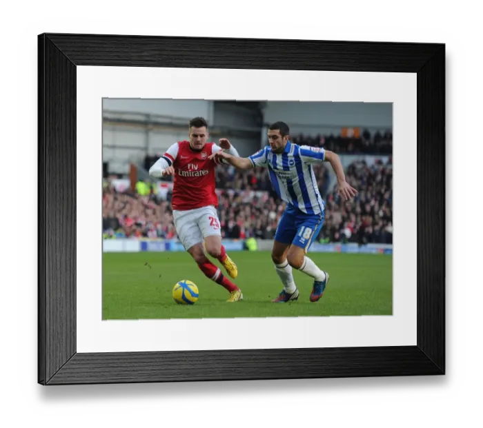 Framed Print : Carl Jenkinson vs Gary Dicker: Battle in the FA Cup Fourth Round between Brighton & Hove Albion and Arsenal Framed Print : Carl Jenkinson vs Gary Dicker: Battle in the FA Cup Fourth Round between Brighton & Hove Albion and Arsenal