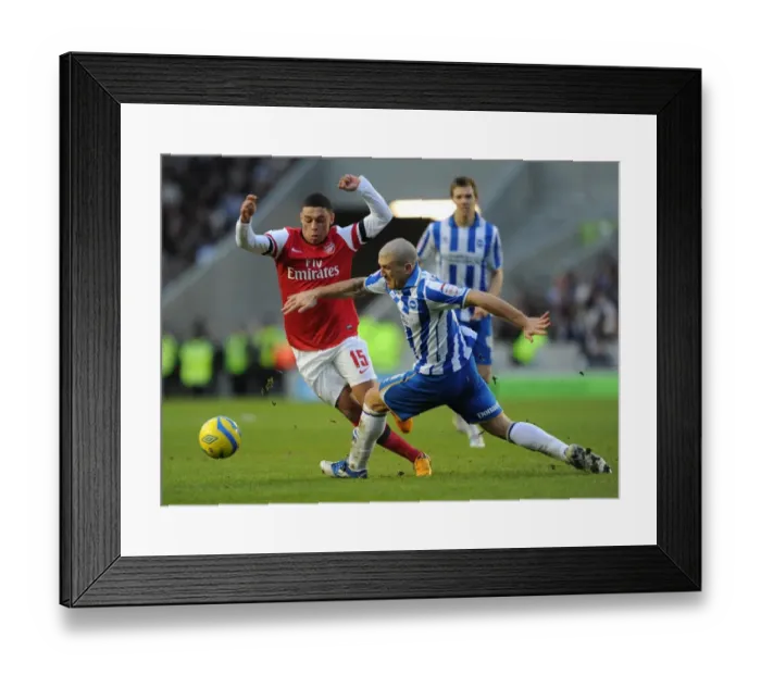 Framed Print : Alex Oxlade-Chamberlain (Arsenal) Adam El-Abd (Brighton). Brighton & Hove Albion 2: 3 Arsenal Framed Print : Alex Oxlade-Chamberlain (Arsenal) Adam El-Abd (Brighton). Brighton & Hove Albion 2: 3 Arsenal