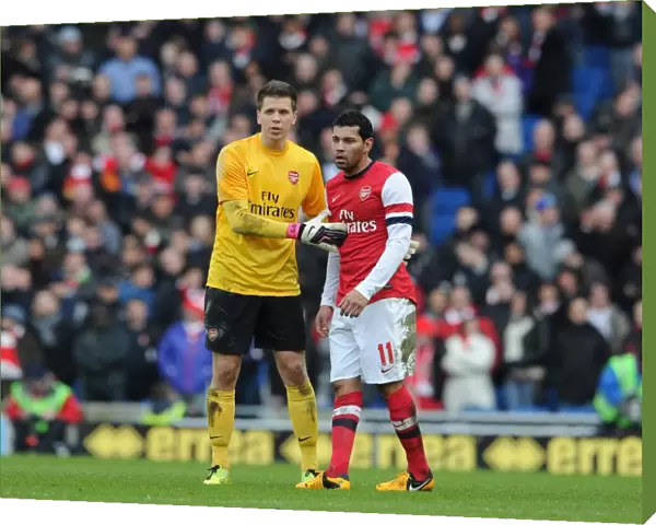 Wojciech Szczesny and Andre Santos (Arsenal). Brighton & Hove Albion 2: 3 Arsenal