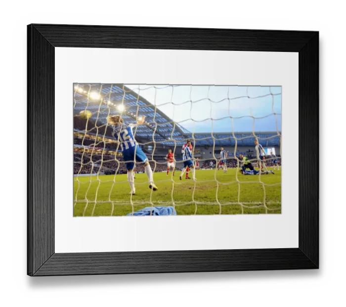 Framed Print : Theo Walcott's Game-Winning Goal: Brighton & Hove Albion vs. Arsenal, FA Cup 2012-13