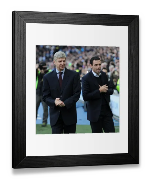 Framed Print : Arsene Wenger and Gus Poyet Face Off: Arsenal vs. Brighton & Hove Albion, FA Cup 2012-13