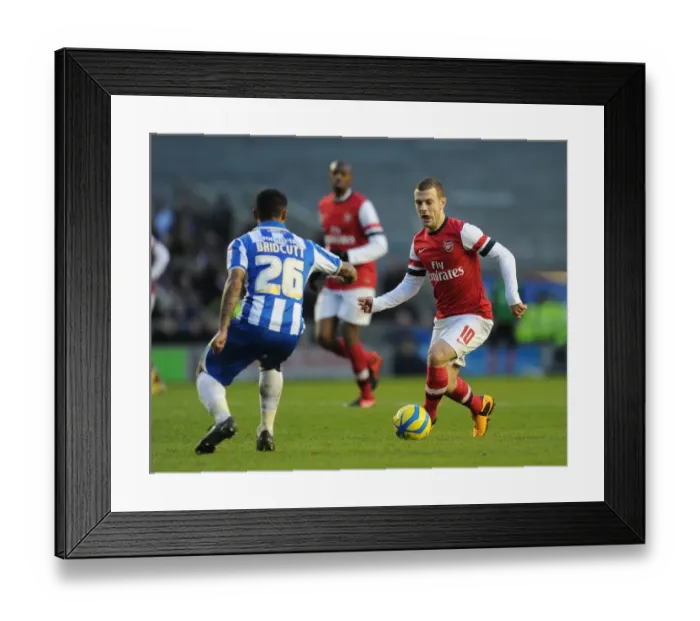 Framed Print : Jack Wilshere vs. Liam Bridcutt: Battle in the FA Cup Fourth Round between Brighton & Hove Albion and Arsenal Framed Print : Jack Wilshere vs. Liam Bridcutt: Battle in the FA Cup Fourth Round between Brighton & Hove Albion and Arsenal