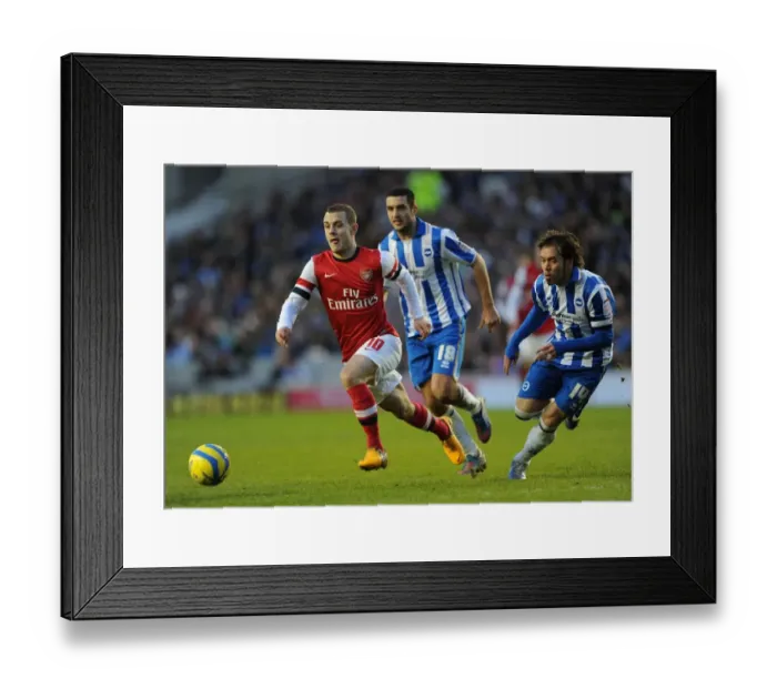 Framed Print : Jack Wilshere Faces Off Against Gary Dicker and Inigo Calderon in FA Cup Clash Framed Print : Jack Wilshere Faces Off Against Gary Dicker and Inigo Calderon in FA Cup Clash