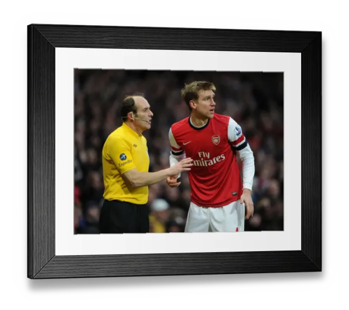Framed Print : Per Mertesacker's Disallowed Goal: Arsenal vs Stoke City, Premier League 2012-13 Framed Print : Per Mertesacker's Disallowed Goal: Arsenal vs Stoke City, Premier League 2012-13