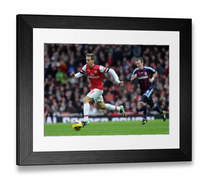 Framed Print : Nacho Monreal in Action: Arsenal vs Stoke City, Premier League 2012-13 Framed Print : Nacho Monreal in Action: Arsenal vs Stoke City, Premier League 2012-13
