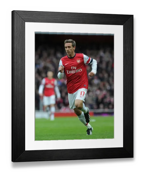 Framed Print : Nacho Monreal in Action: Arsenal vs Stoke City, Premier League 2012-13 Framed Print : Nacho Monreal in Action: Arsenal vs Stoke City, Premier League 2012-13
