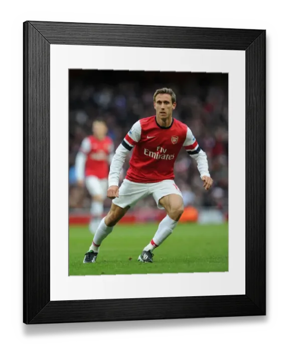 Framed Print : Nacho Monreal in Action: Arsenal vs Stoke City, Premier League 2012-13