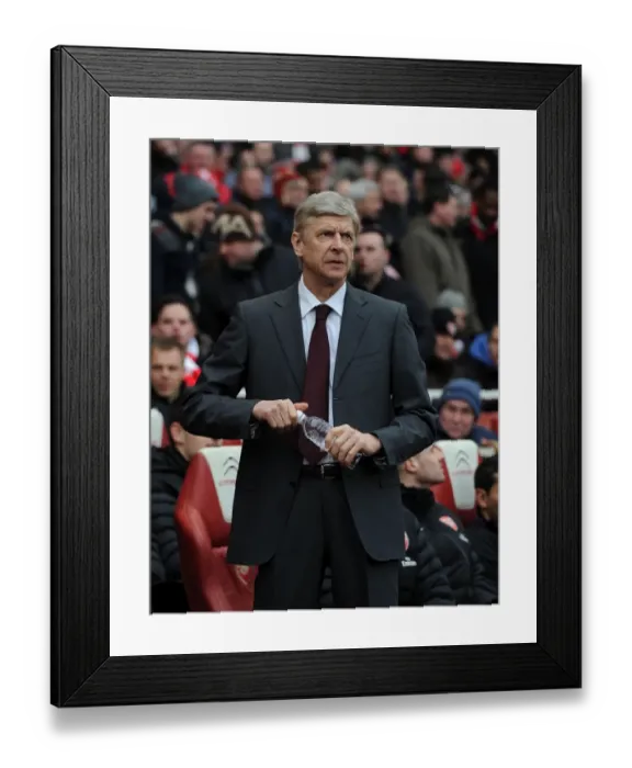 Framed Print : Arsene Wenger Leads Arsenal Against Stoke City in Premier League, 2013
