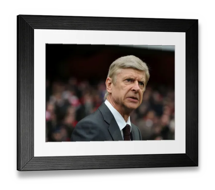 Framed Print : Arsene Wenger Leads Arsenal Against Stoke City in Premier League, 2013
