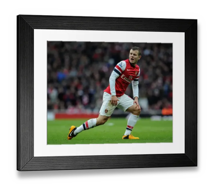 Framed Print : Jack Wilshere: In Action for Arsenal Against Stoke City, Premier League 2012-13