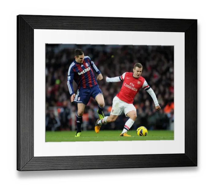 Framed Print : Intense Rivalry: Wilshere vs. Cameron - Arsenal vs. Stoke City, Premier League 2012-13 Framed Print : Intense Rivalry: Wilshere vs. Cameron - Arsenal vs. Stoke City, Premier League 2012-13
