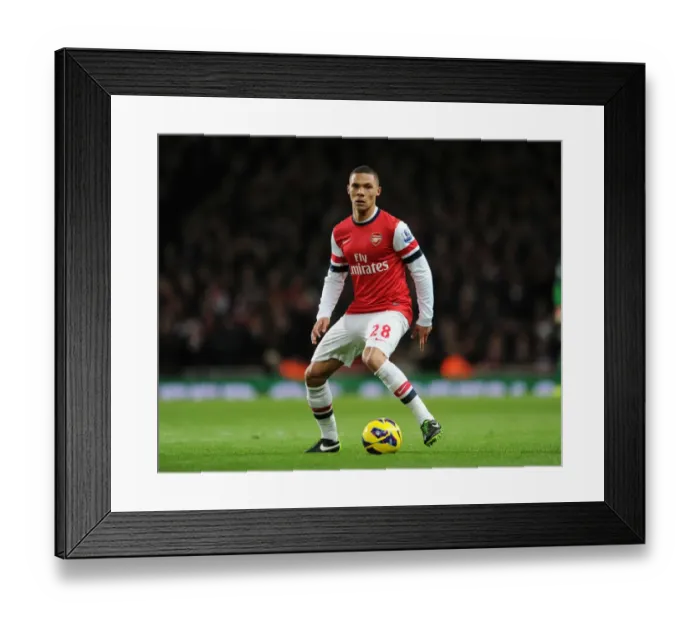 Framed Print : Arsenal's Kieran Gibbs in Action Against Liverpool at the Emirates, 2013