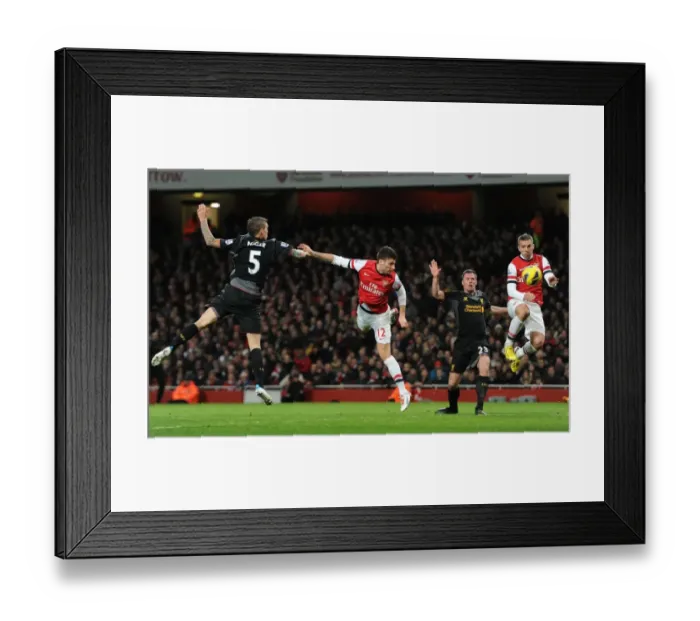Framed Print : Giroud's Goal: Arsenal vs. Liverpool, 2012-13 - Agger and Carragher Thwarted Framed Print : Giroud's Goal: Arsenal vs. Liverpool, 2012-13 - Agger and Carragher Thwarted