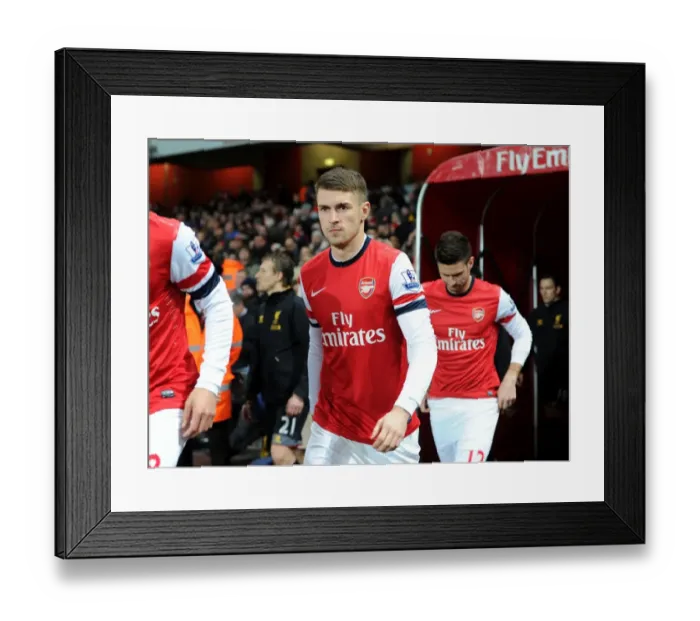 Framed Print : Aaron Ramsey in Action: Arsenal vs. Liverpool, Premier League 2012-13 Framed Print : Aaron Ramsey in Action: Arsenal vs. Liverpool, Premier League 2012-13