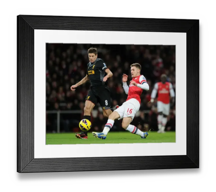 Framed Print : Ramsey vs. Gerrard: Clash of Midfield Titans - Arsenal vs. Liverpool, Premier League, 2012-13 Framed Print : Ramsey vs. Gerrard: Clash of Midfield Titans - Arsenal vs. Liverpool, Premier League, 2012-13