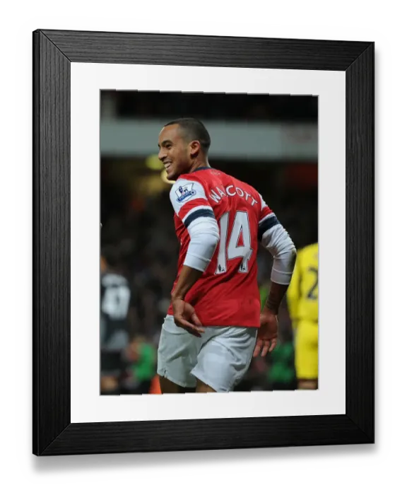 Framed Print : Theo Walcott's Brace: Arsenal's Victory Over Liverpool (2012-13)