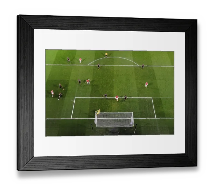 Framed Print : Theo Walcott scores Arsenal 2nd goal past Pepe Reina (Liverpool). Arsenal 2: 2 Liverpool