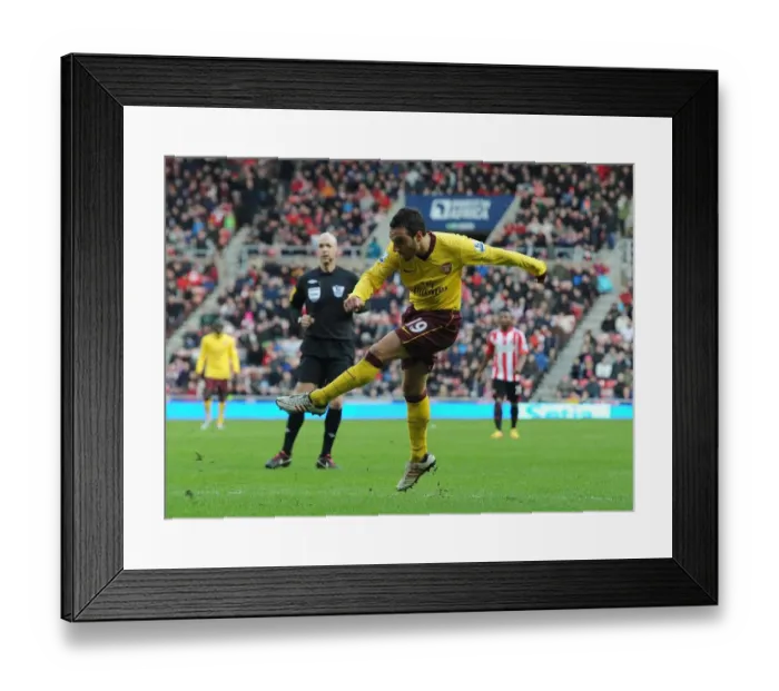 Framed Print : Santi Cazorla Scores: Arsenal Triumph Over Sunderland in Premier League (2012-13)