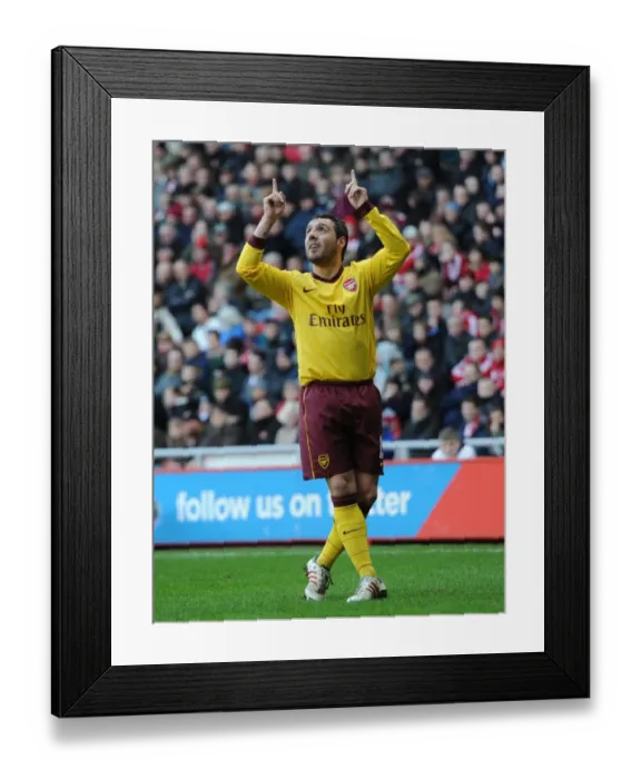 Framed Print : Santi Cazorla's Thrilling Goal: Arsenal's Victory over Sunderland (2012-13)