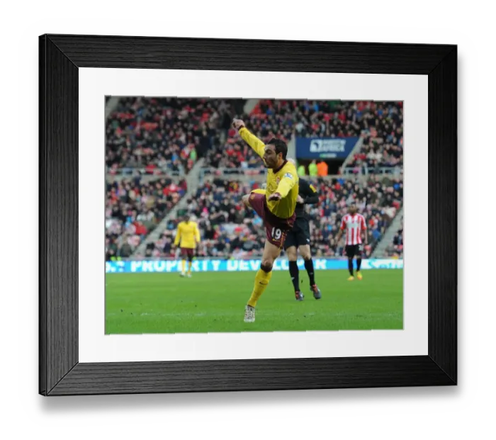 Framed Print : Santi Cazorla Scores: Arsenal's Victory at Sunderland (Premier League 2012-13)