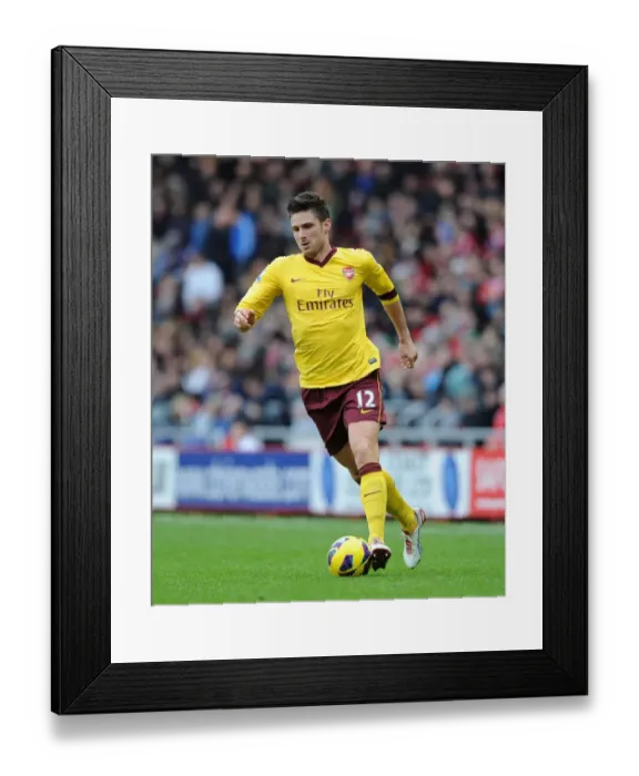 Framed Print : Olivier Giroud in Action: Arsenal vs. Sunderland, Premier League 2012-13