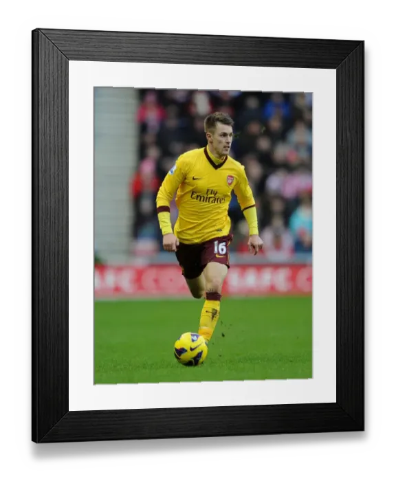 Framed Print : Aaron Ramsey: In Action Against Sunderland, Premier League 2012-13