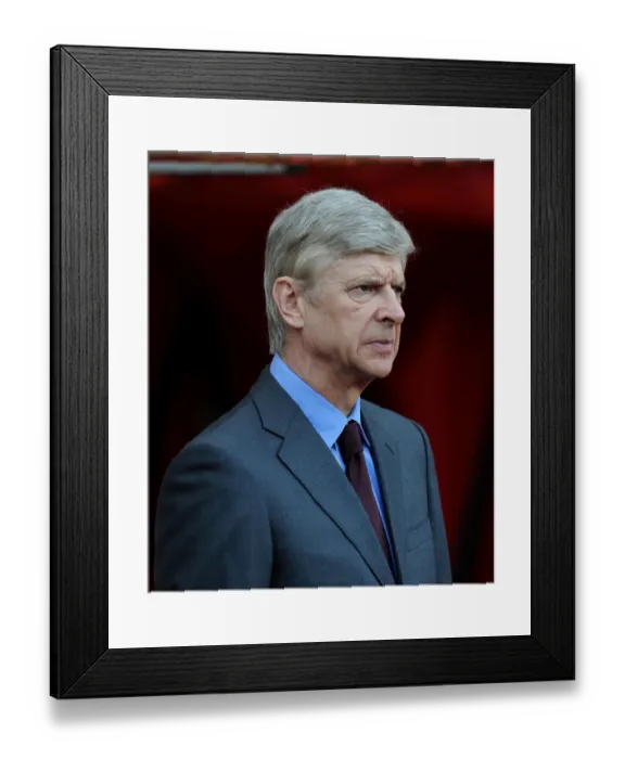 Framed Print : Arsene Wenger and Arsenal Face Sunderland in the Premier League (2013)