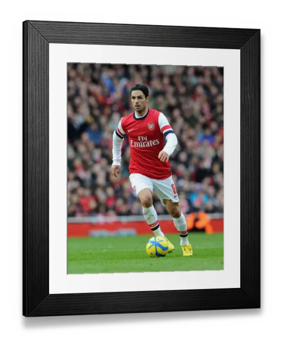 Framed Print : Mikel Arteta Leads Arsenal in FA Cup Battle against Blackburn Rovers