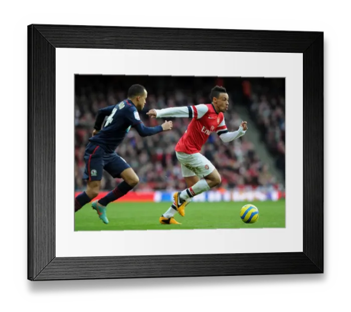 Framed Print : Francis Coquelin (Arsenal) Marcus Olsson (Blackburn). Arsenal 0: 1 Blackburn Rovers
