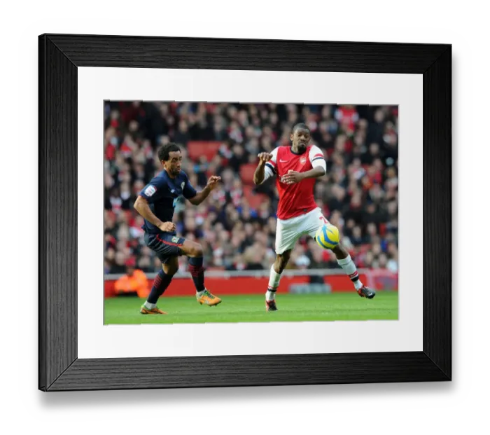 Framed Print : Abou Diaby vs. Lee Williamson: FA Cup Battle at Arsenal's Emirates Stadium